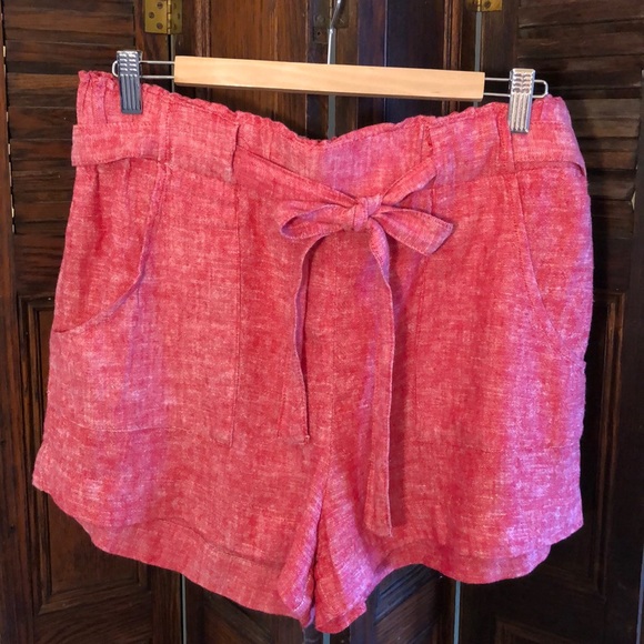 Indigo Rein Paper Bag Linen-like Shorts XL - Picture 1 of 3